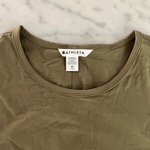 Athleta Olive Long Sleeve Tee